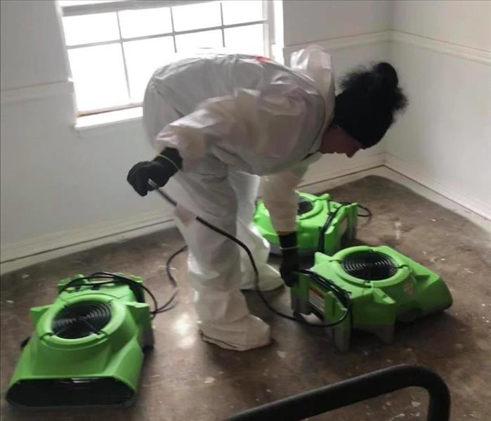 SERVPRO of West Oklahoma City Placing Drying Equipment for Water Damage
